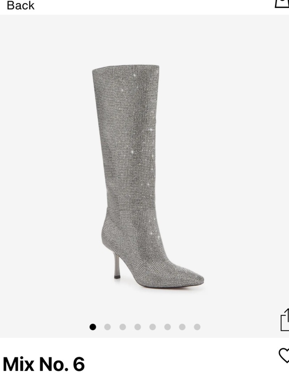 Mix No. 6 Knee high rhinestone boots size 8.